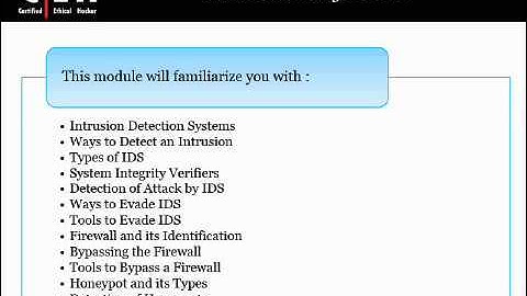CEH v6 Module 23 by QuickCert: Evading IDS, Firewalls and Honeypots