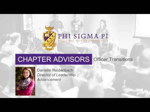 Chapter Advisor  Officer Transitions