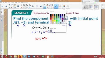 8-2 Example 1 Express a Vector in Component Form