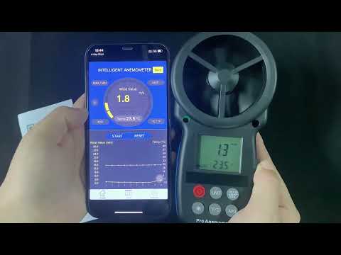 866B APP Handheld Anemometer Bluetooth, Digital Wind Speed Gauge Meter