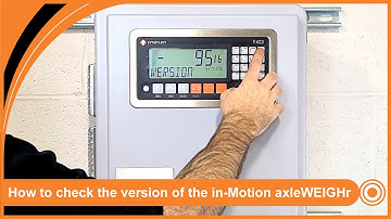 How to check the version of an In Motion axleWEIGHr