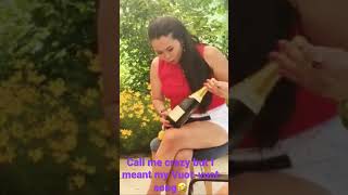 This is the way I handle a bottle of champagne ….with my own revised song lyrics??