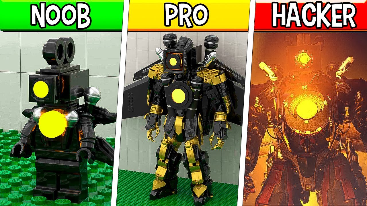 LEGO Sonar Titan : Noob, Pro, HACKER! / (Skibidi Toilet) 