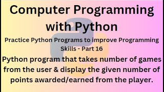 Python Programming Language Course - Practice Python Programs to improve Programming SkillsโPart 16