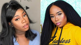KINKY STRAIGHT HAIRSTYLES| FT. RPG SHOW HAIR