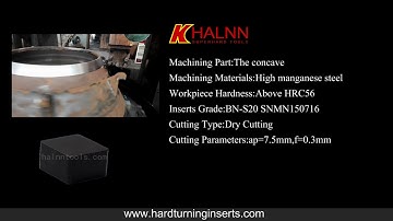 Processing the Concave with Halnn Solid CBN Inserts
