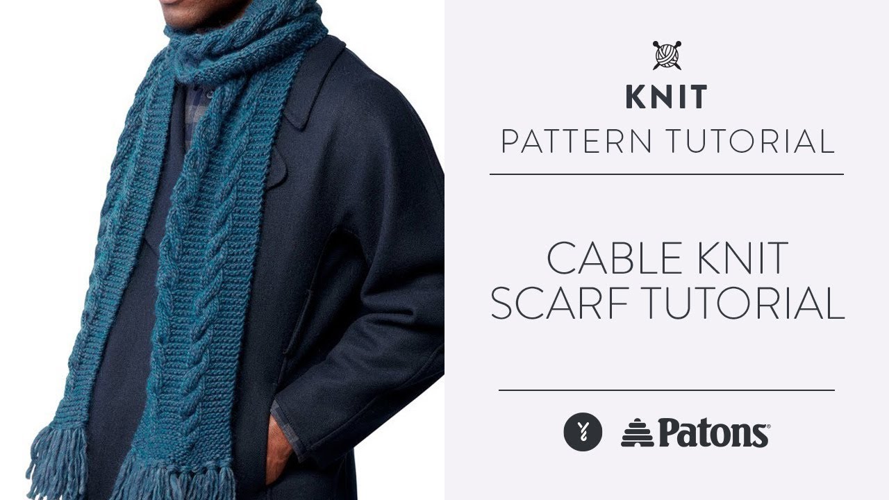 simple cable knit scarf pattern