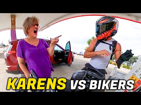 CRAZY KARENS vs BIKERS |  EPIC & CRAZY MOTORCYCLE MOMENTS 2024 #29