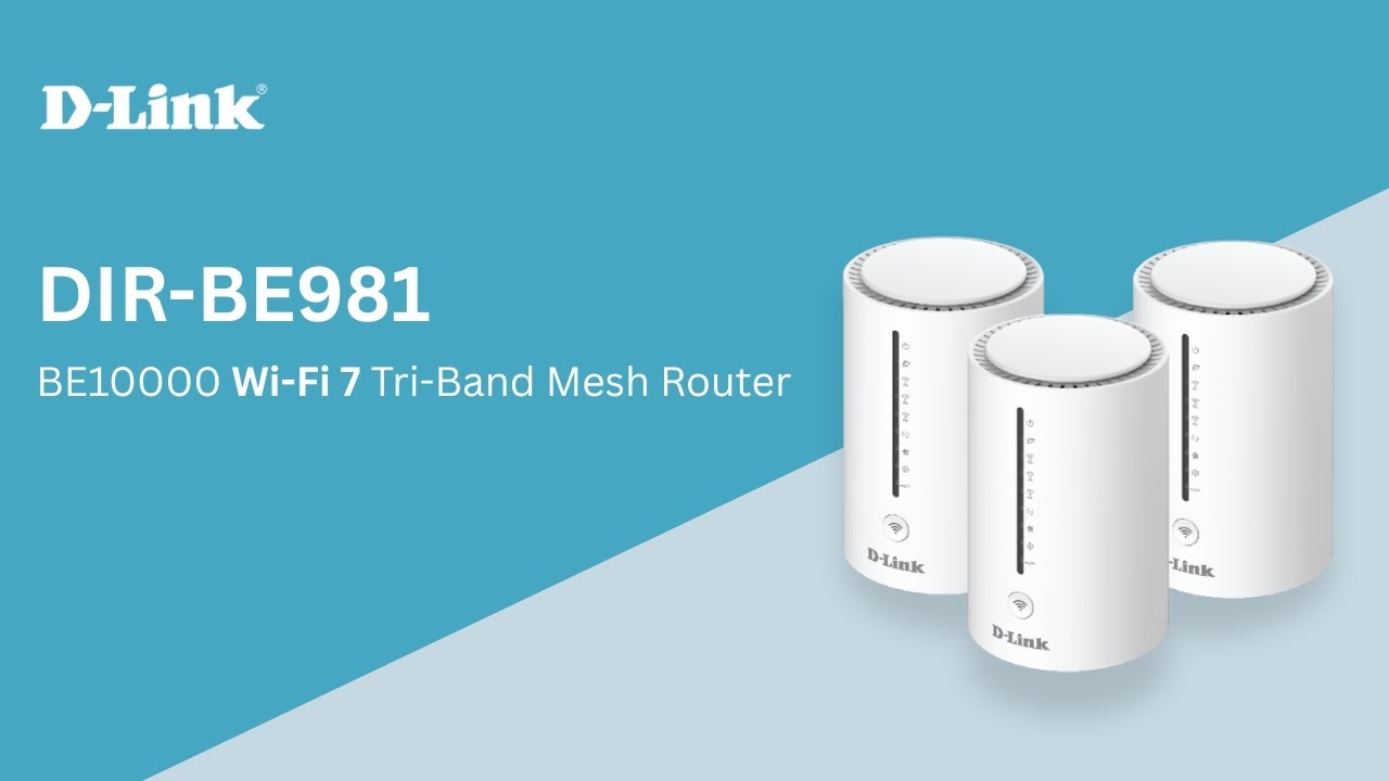Be1brr Router Wi-Fi 7 | BE10000 Tri-Band Mesh Router | DIR-BE981 - YouTube