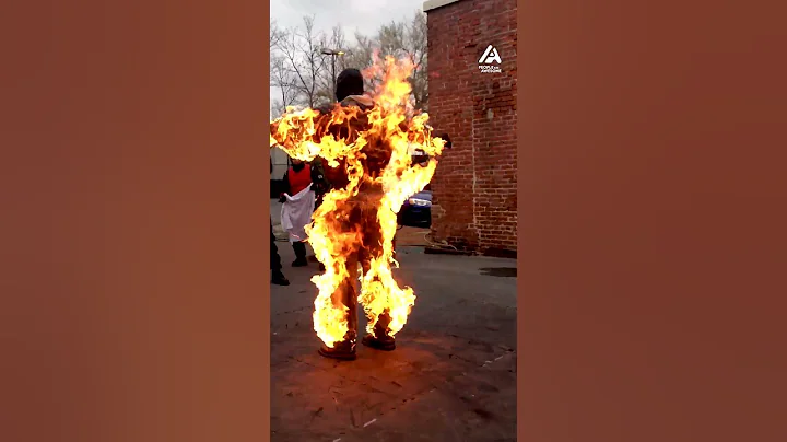 Stuntman Gets Lit on Fire and Walks Through Movie Set | People Are Awesome