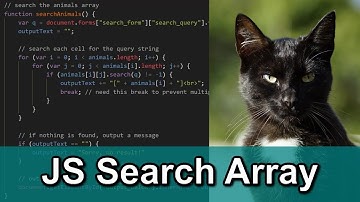 JavaScript Search an Array Tutorial (Multidimensional Array of Animal Strings)