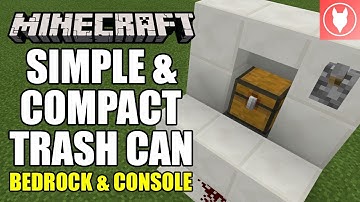 Minecraft - Simple & Compact Trash Can Tutorial ( Xbox / MCPE / Windows 10 / Switch / Console )