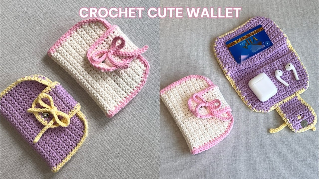 Crochet Cute Wallet With Me 丨Beginner Friendly 丨Crochet Tutorial