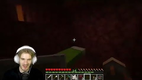 Pewdiepie try to sleep in the nether