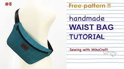 TUTORIAL WAIST BAG - TAS PINGGANG - FANNY PACK - dengan POLA GRATIS - Durasi: 12.40. 