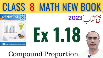 8Th Class Math New Book 2023 Exercise 1.18 || Class 8 Math Chapter 1 Ex 1.18 || SNC