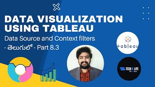Data source and context filter in Tableau || Tableau in Telugu | Tableau beginner to advance