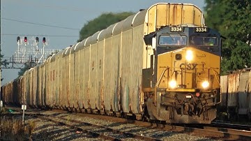 Watch New CP Signals Change  UP  L090 Produce and CSX Auto Rack Train