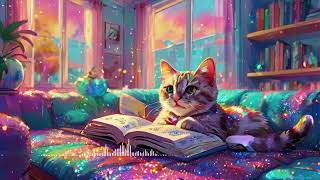 relax healing music with cats, for Work study meditation stress relief original piano10022 TH