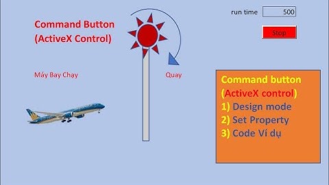 VBA bài 20: Cách sử dụng Command button (ActiveX control), điều khiển chuyển động quay
