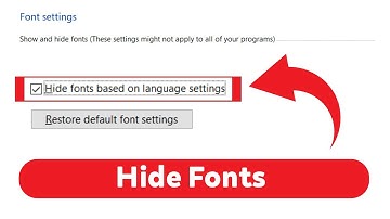 How to Hide Fonts Based on Language Settings in Windows 10