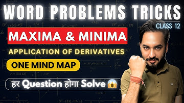 Word Problems Maxima & Minima Tricks 😱| How to Solve🔥Maxima & Minima Word Problems | Class 12 Maths