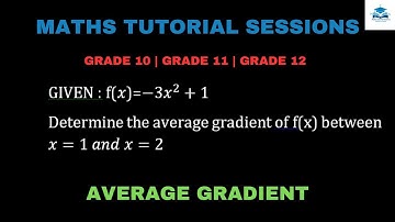 Calculating The Average Gradient | Analytical Geometry |Grade 11 | Grade 12