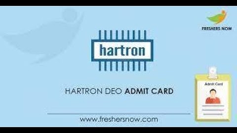 How to Download Hartron Data Entry Operator Admit Card