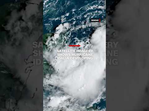 Satellite imagery shows Hurricane Idalia developing