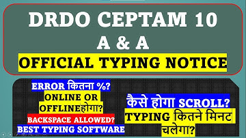 DRDO CEPTAM 10 A & A TYPING TEST TIPS | ALL POINTS DISCUSSED
