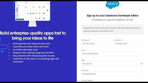 Creating a Free Salesforce Developer Account  and Trailhead profile