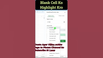 Highlight Blank cell #satishtechtips #excel #googlesheets #shortsfeed #shorts