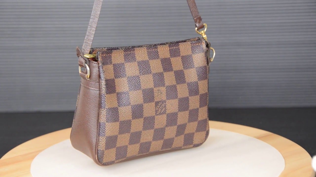 Kharyzma: What Fits In My Bag Louis Vuitton DAMIER EBENE Trousse POCHETTE  Accessories #WIMB 