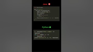 Java vs Python: Factorial Algorithm Comparison #DeveloperComparison