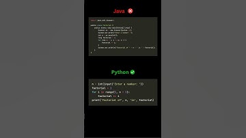 Java vs Python: Factorial Algorithm Comparison #DeveloperComparison