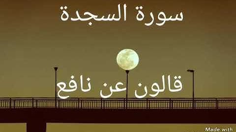 سورة السجدة بصوت القاريء الشيخ نور الدين المسلاتي برواية قالون عن نافع