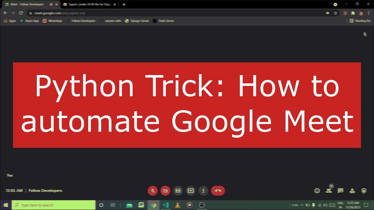 5.Automate Google Meet Using Python Script | Python Trick - YouTube