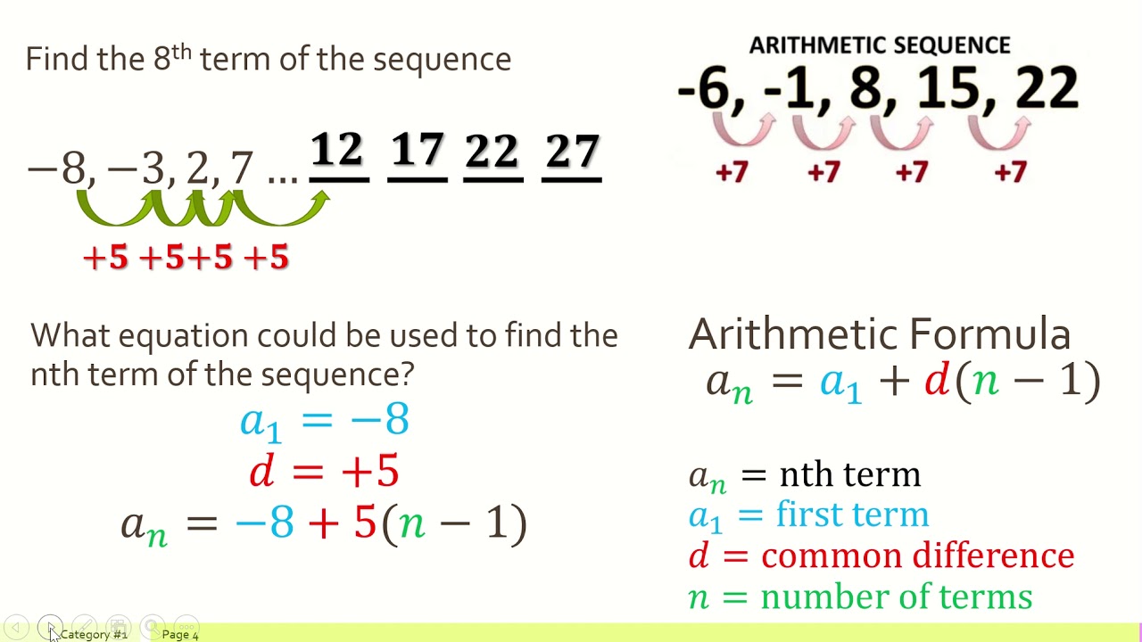 difference between arithmetic and quadratic sequences