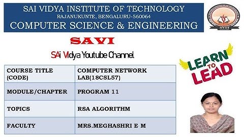 CN LAB 18CSL57 PROGRAM 11 RSA ALGORITHM
