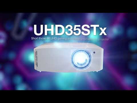 Optoma UHD35STx Short Throw 4K UHD Gaming and Home Entertainment Projector
