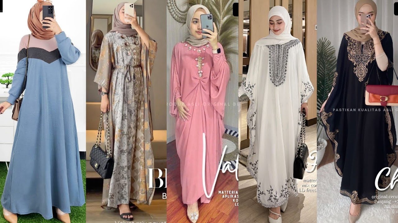 MODEL BAJU KAFTAN / GAMIS KAFTAN TERBARU || GAMIS KOMBINASI || BAJU ...