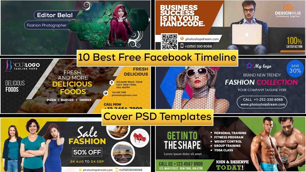 New 10 Best Free Facebook Timeline Cover PSD Templates Free Download