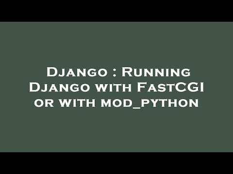 Django : Running