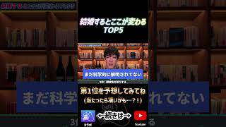 結婚するとここが変わる3位ショート