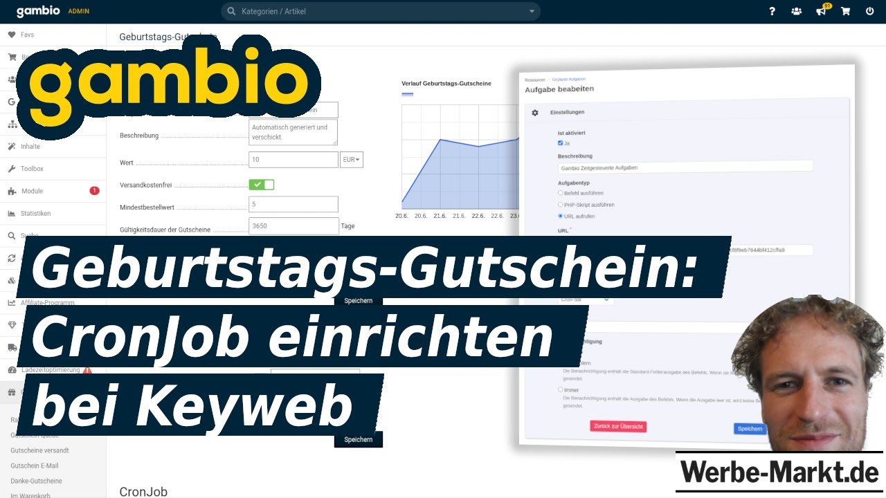 New Gambio Geburtstags-Gutschein: CronJob einrichten in KeyHelp bei Keyweb