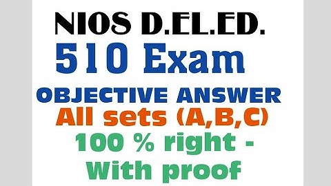 510 objective answer all sets