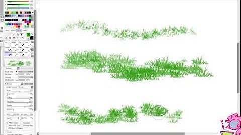 Grass scatter brush [Paint tool SAI 2]