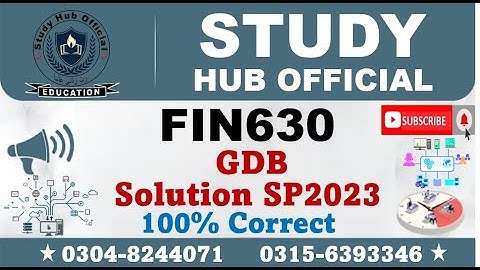 fin630 gdb Solution Spring 2023