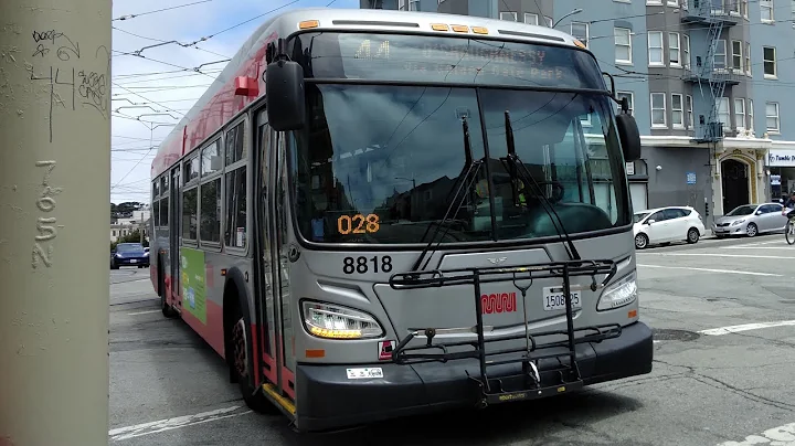 SF Muni 2016 New Flyer XDE40 #8818 on Route 44 O'Shaughnessy