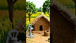 🚀A beautiful miniature rural village house crafting video 😱🏚 #homedesign #miniature #diy #shorts